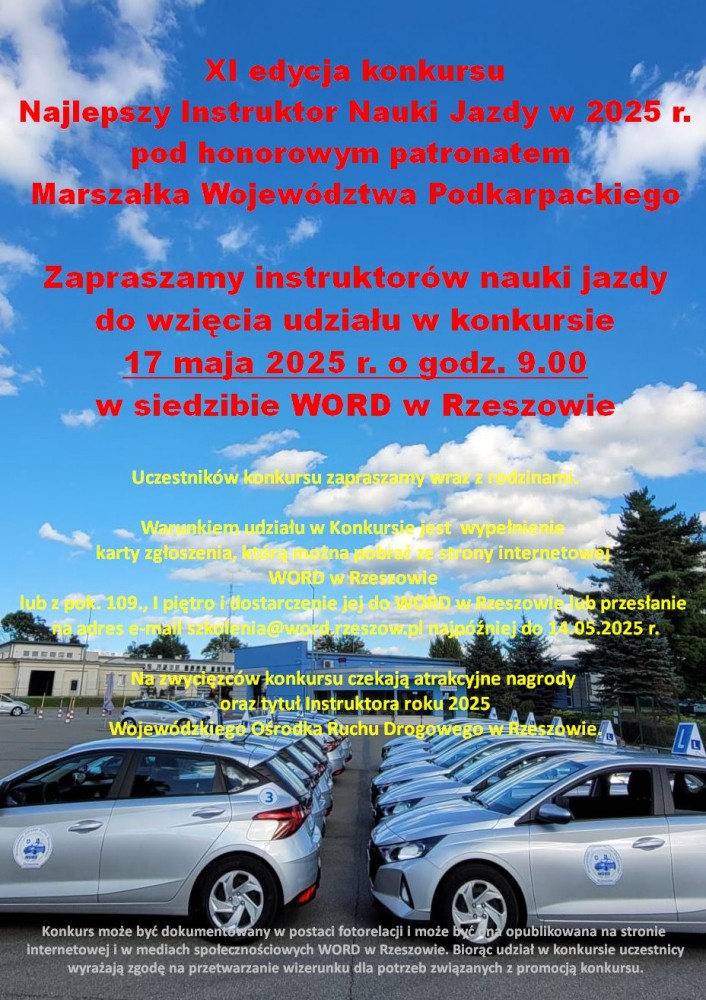 Plakat Najlepszy Instruktor 2025